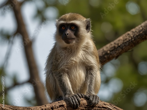 Vervet monkey in Kruger Park.