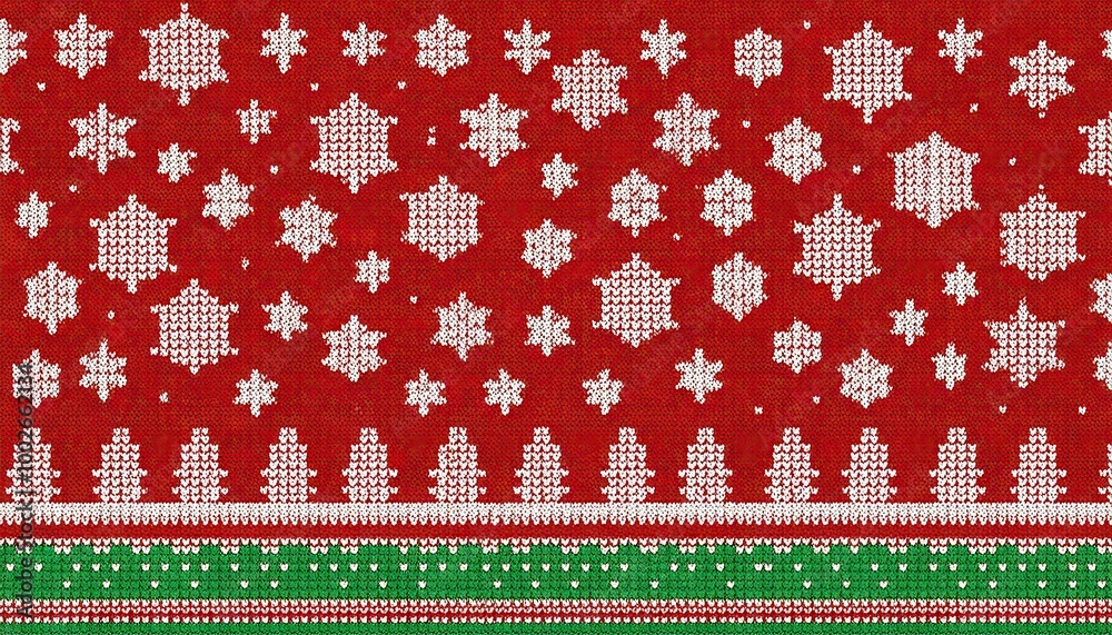 Christmas and New Year red and white seamless pattern, fairytale pixel pattern in white and green Christmas and New Year red and white seamless pattern, fairytale pixel pattern in white and green