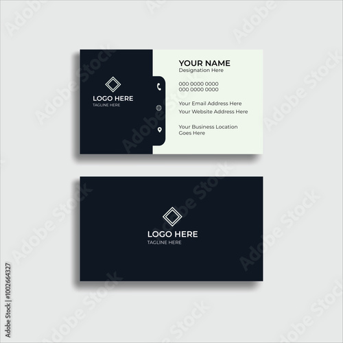 Creative corporate and elegant corporate business card design template with simple shape and colors