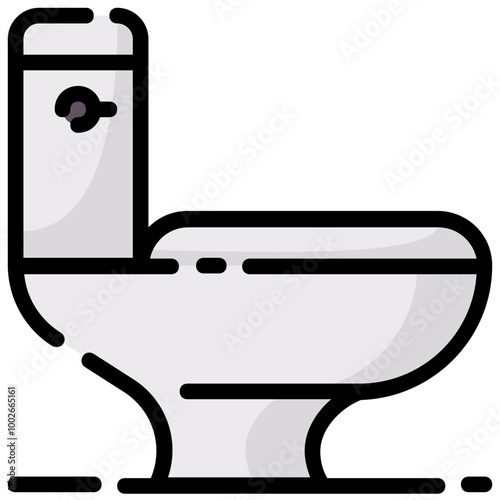toilet filled outline vector icon