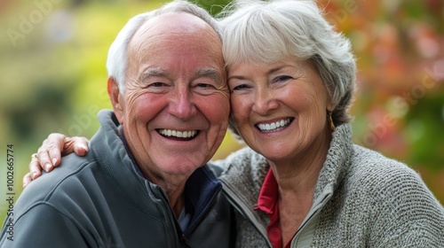 Wallpaper Mural Senior couple proudly displaying their bright home decor for a cheerful living space Torontodigital.ca