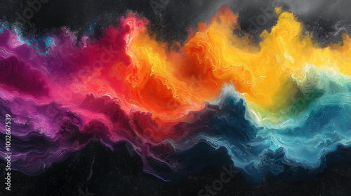 Cosmic Dreamscape: A vibrant, abstract artwork depicting swirling clouds of color, evoking feelings of wonder, imagination, and cosmic energy.