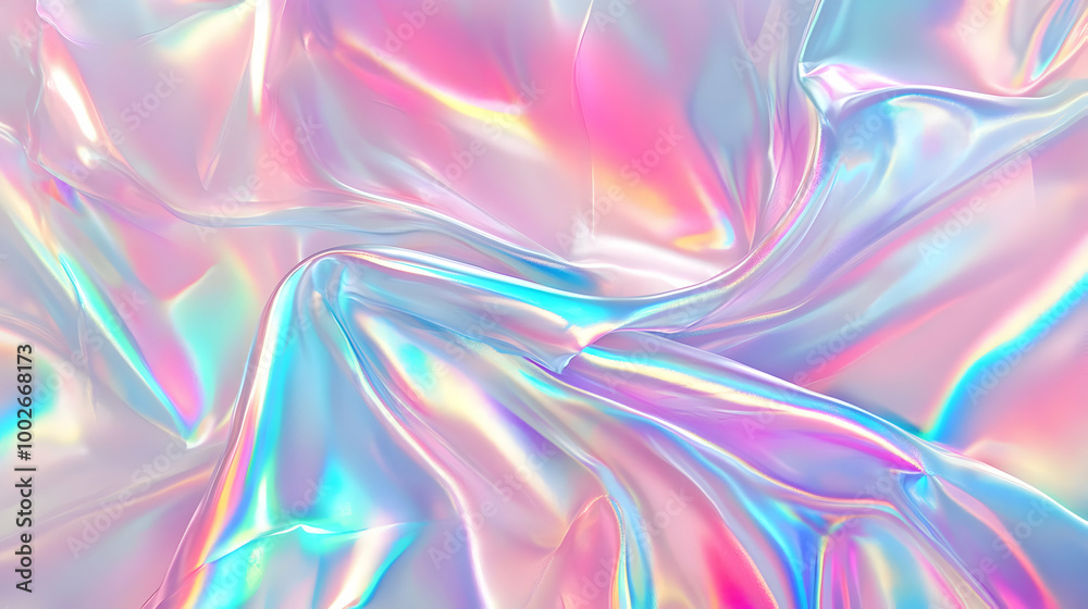 Iridescent Holographic Background a pastel pink to jade gradient