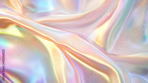 Iridescent Holographic Background a pastel olive to copper gradient
