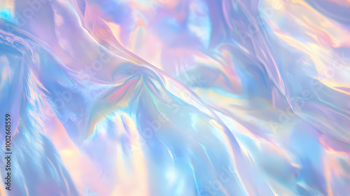 Iridescent Holographic Background a pastel obsidian to blue gradient