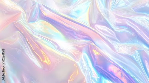 Iridescent Holographic Background a pastel sand to pearl gradient