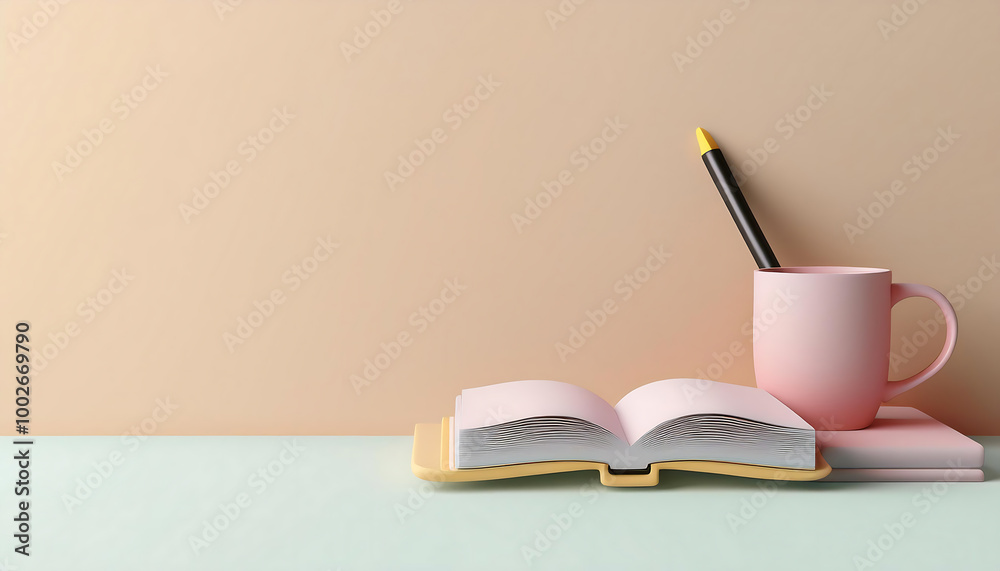 Fototapeta premium Simple and Elegant Study Space for Productivity
