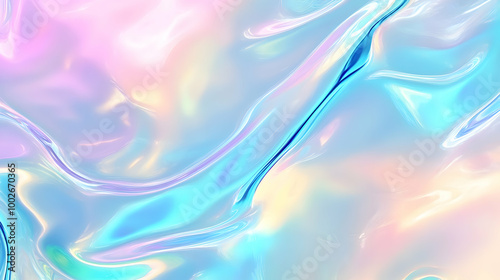 Iridescent Holographic Background a pastel teal to indigo gradient