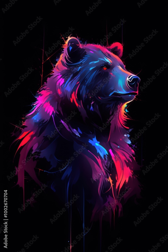 Bear Abstract Art Bear Abstract Art