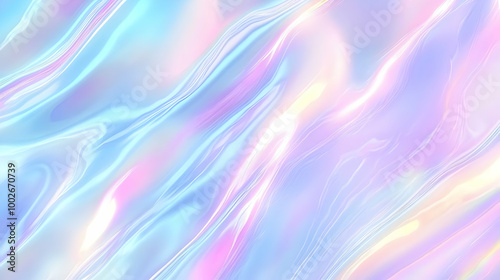 Iridescent Holographic Background a pastel cyan to plum gradient