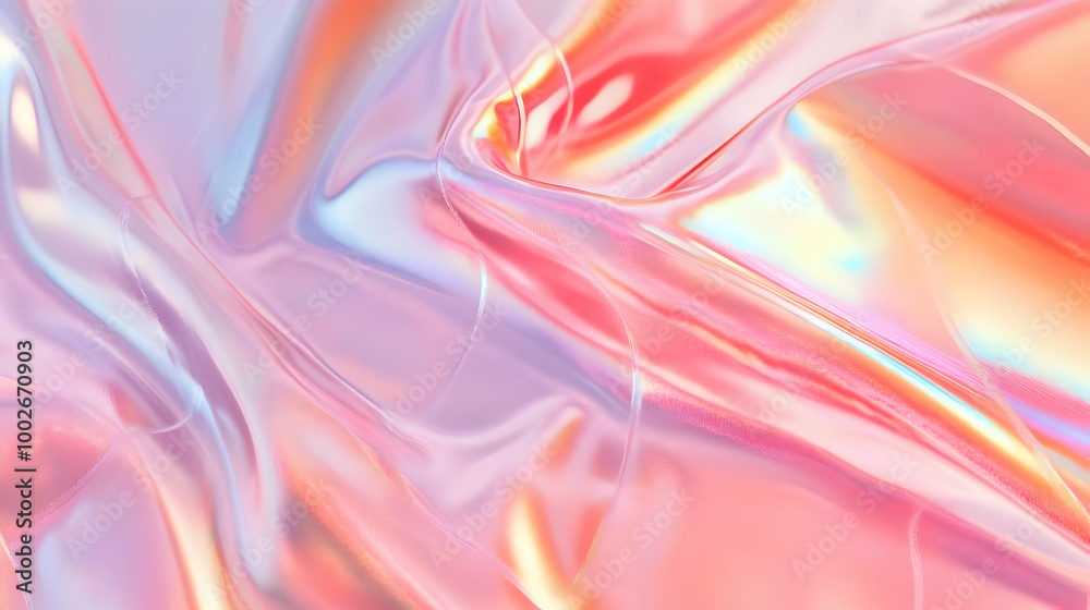 Iridescent Holographic Background a pastel peach to red gradient Iridescent Holographic Background a pastel peach to red gradient
