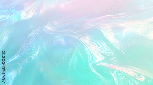 Iridescent Holographic Background a pastel jade to emerald gradient