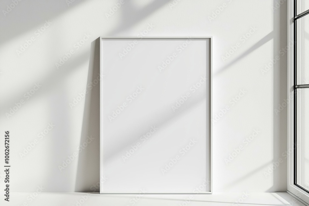 A3 Poster Mockup on White Background created with Generative AI A3 Poster Mockup on White Background created with Generative AI