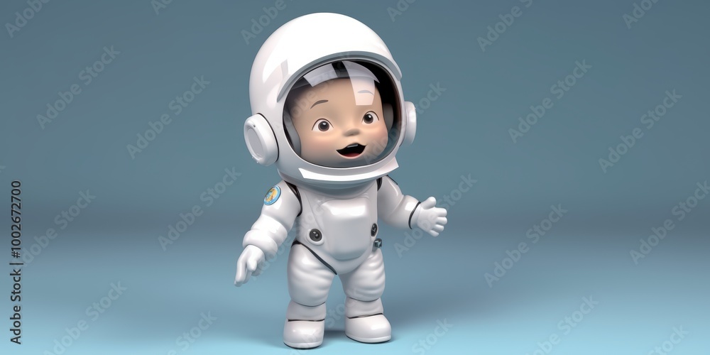 Fototapeta premium Smiling Astronaut Kid