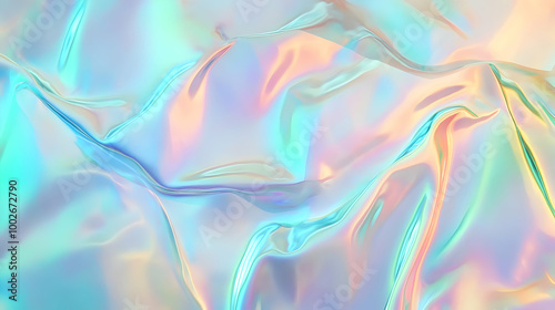 Wallpaper Mural Iridescent Holographic Background a pastel bronze to teal gradient Torontodigital.ca