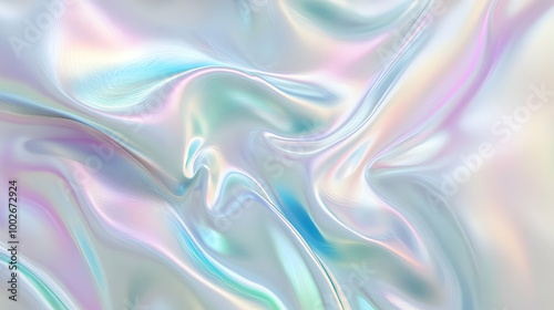 Iridescent Holographic Background a pastel jade to green gradient