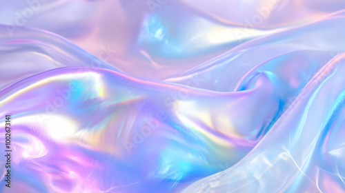 Iridescent Holographic Background a pastel sapphire to cyan gradient