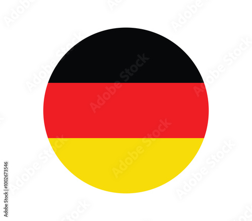 Germany  Round national flag icon symbol. Germany flag emblem design element, Flag of Germany is a sign symbol.