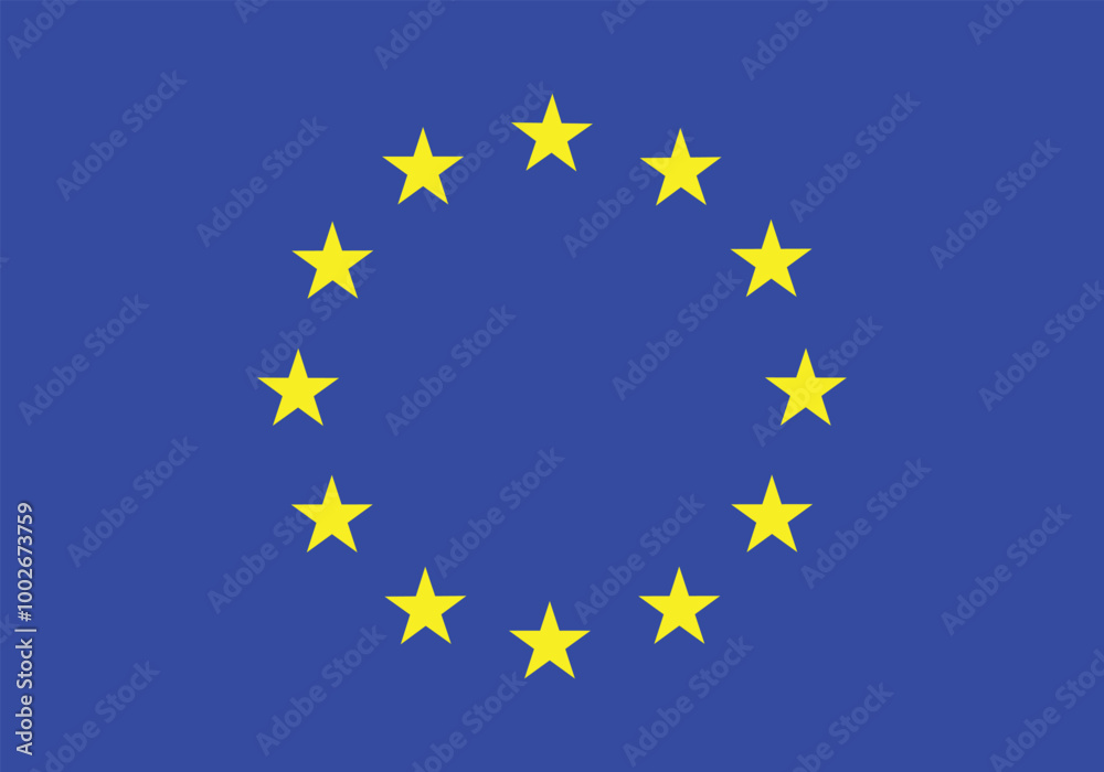 Flag of Europe, European union national simple flag, European state flag Flag of Europe, European union national simple flag, European state flag