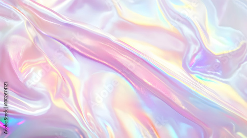 Iridescent Holographic Background a pastel cream to pink gradient