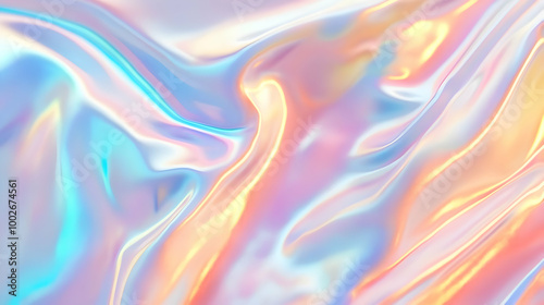 Wallpaper Mural Iridescent Holographic Background a pastel apricot to cyan gradient Torontodigital.ca