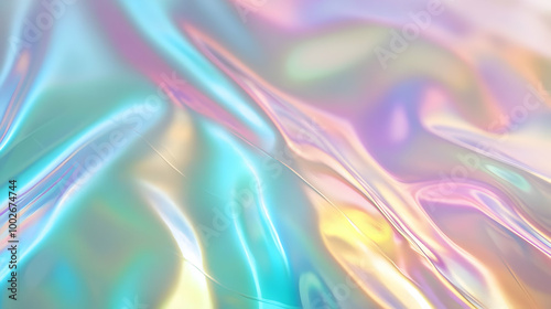 Wallpaper Mural Iridescent Holographic Background a pastel bronze to teal gradient Torontodigital.ca