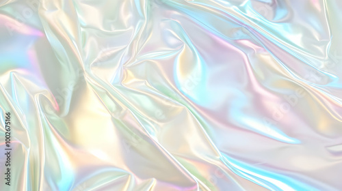 Iridescent Holographic Background a pastel beige to mint gradient