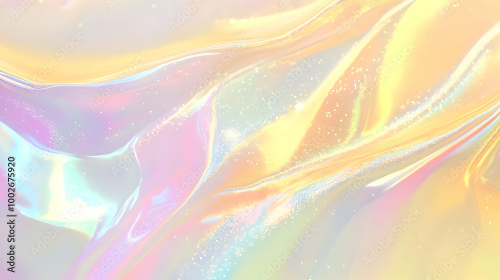Iridescent Holographic Background a pastel yellow to beige gradient Iridescent Holographic Background a pastel yellow to beige gradient