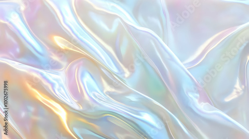 Iridescent Holographic Background a pastel cyan to khaki gradient