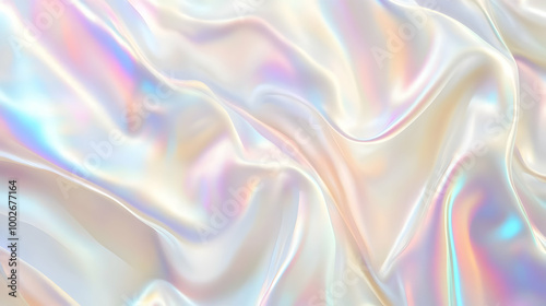 Iridescent Holographic Background a pastel cream to smoke gradient