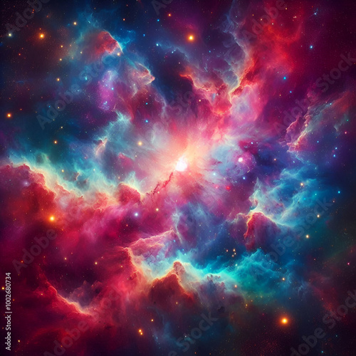 Colorful Space Nebula