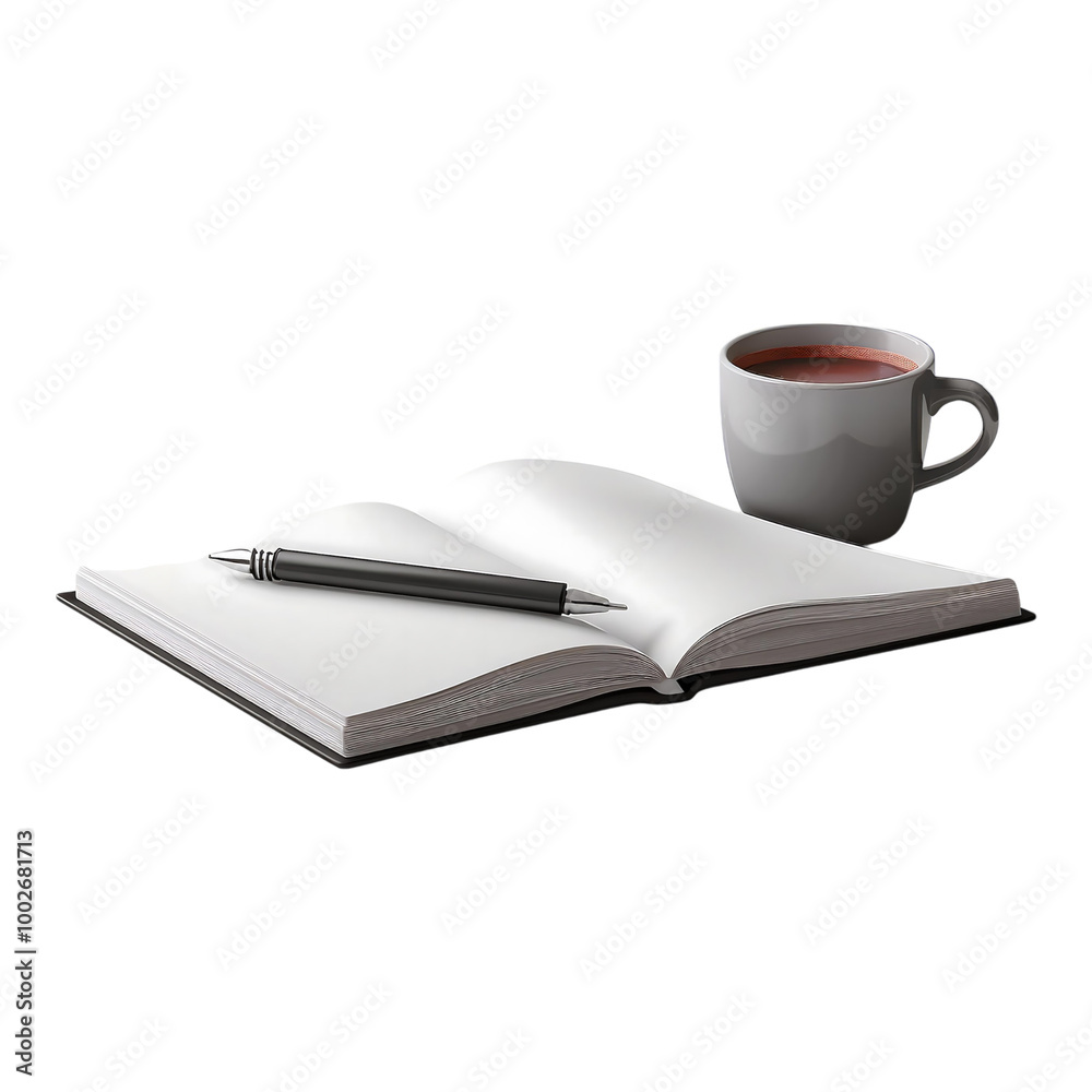 Study Essentials: Glasses and Open Book Transparent Background