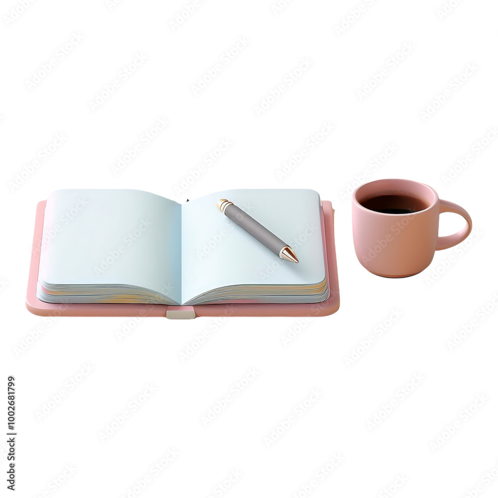Study Essentials: Glasses and Open Book Transparent Background