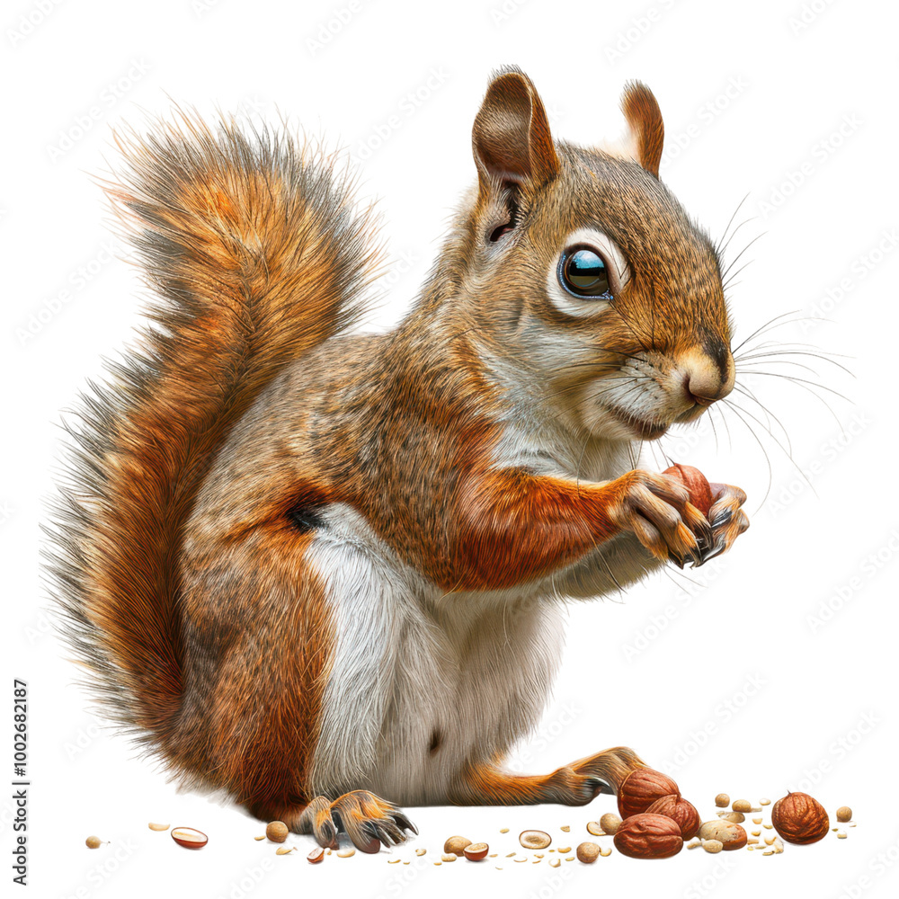 A cute squirrel holding a nut, perfect for nature and wildlife themes. Ideal for educational and illustrative purposes. A cute squirrel holding a nut, perfect for nature and wildlife themes. Ideal for educational and illustrative purposes.
