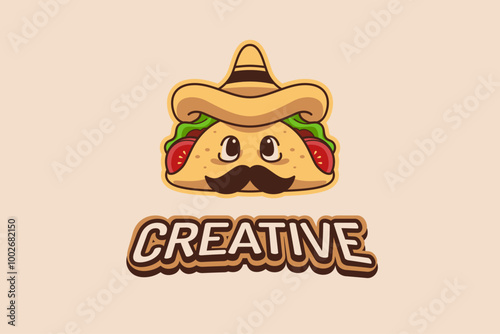 Mister Tacos Vector Mascot Logo Design Template