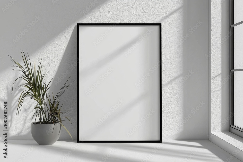 A3 Poster Mockup on White Background created with Generative AI A3 Poster Mockup on White Background created with Generative AI