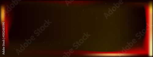 Film burnt light leak, old light film texture vector illustration
