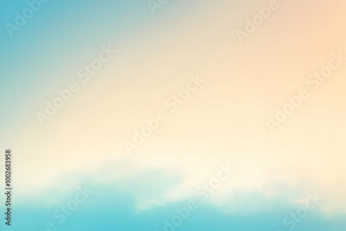 Gradient light blue to soft beige abstract background