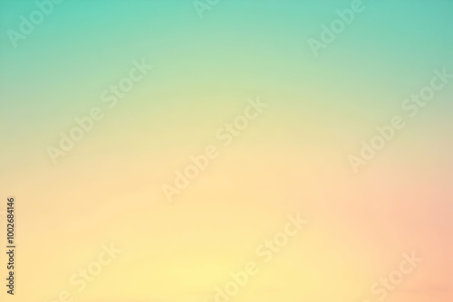 Gradient light yellow to light mint abstract background