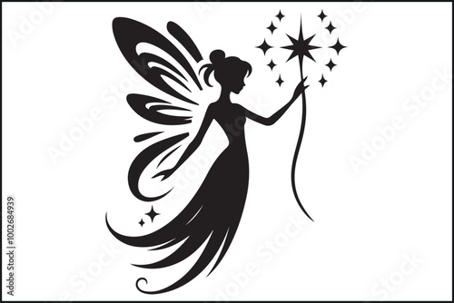 Fairy Silhouettes Magical Vector Poses