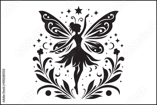 Fairy Silhouettes Magical Vector Poses