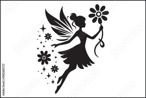 Fairy Silhouettes Magical Vector Poses