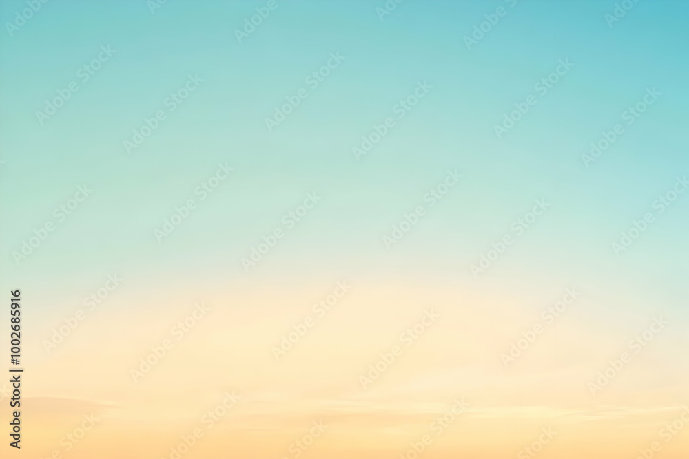 Obraz premium Gradient light gold to light sky blue abstract background