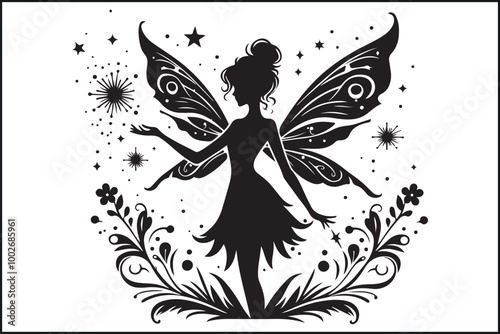 Fairy Silhouettes Magical Vector Poses