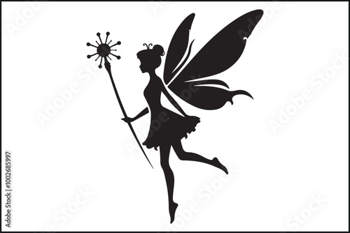 Fairy Silhouettes Magical Vector Poses