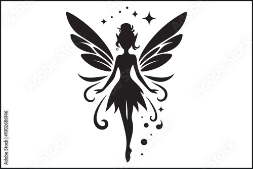 Fairy Silhouettes Magical Vector Poses