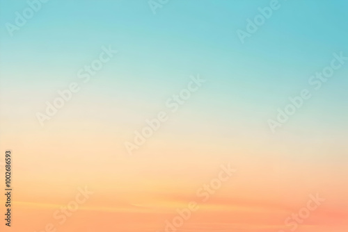 Gradient pastel orange to light sky blue abstract background