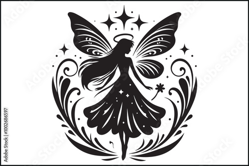 Fairy Silhouettes Magical Vector Poses