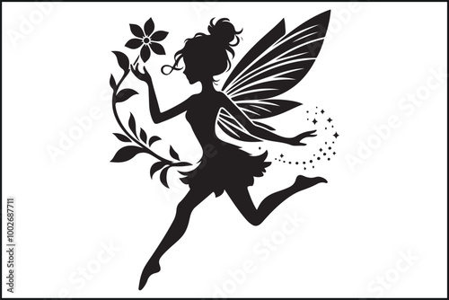 Fairy Silhouettes Magical Vector Poses