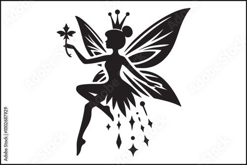 Fairy Silhouettes Magical Vector Poses